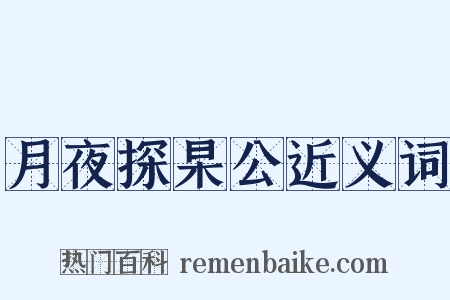 月夜探杲公近义词是什么意思的图片